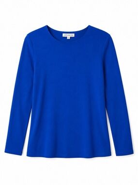 Hobbs London Bright Cobalt Knit Top wool blend